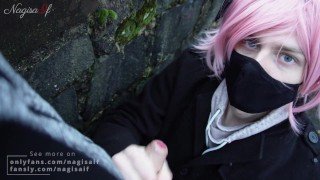 Cutest Teen giving Blowjob on a Castle in PUBLIC (almost got caught!) – NagisaIf